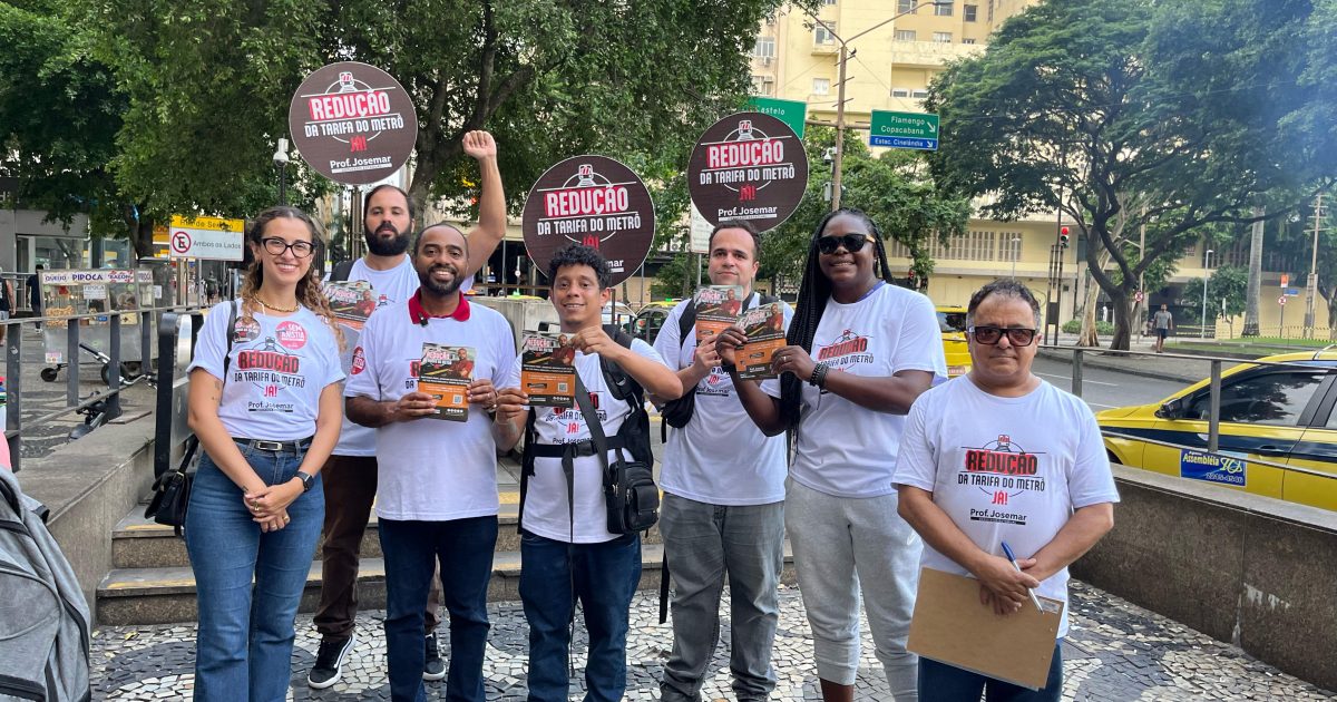 Mobilização pela redução da passagem do Metrô Rio toma conta da cidade.